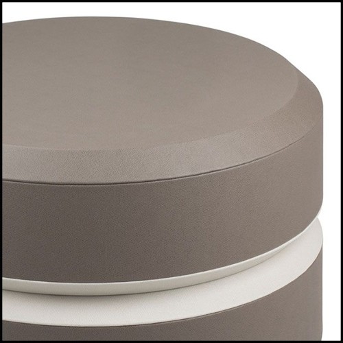 Side Table in genuine lether smokey finish 189-Liguria L