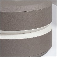 Side Table in genuine lether smokey finish 189-Liguria L