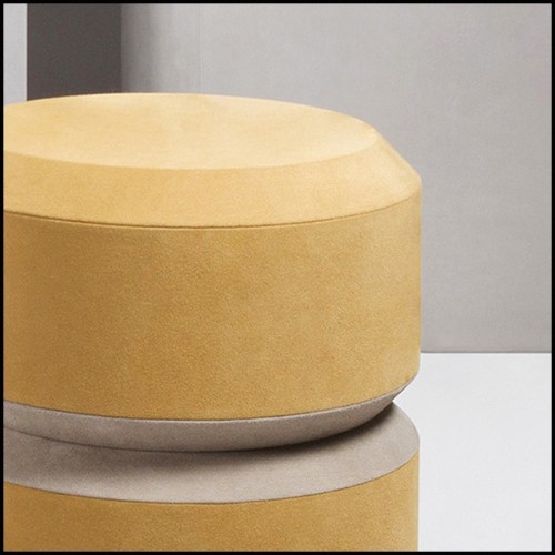 Stool suede mustard finish 189-Liguria M
