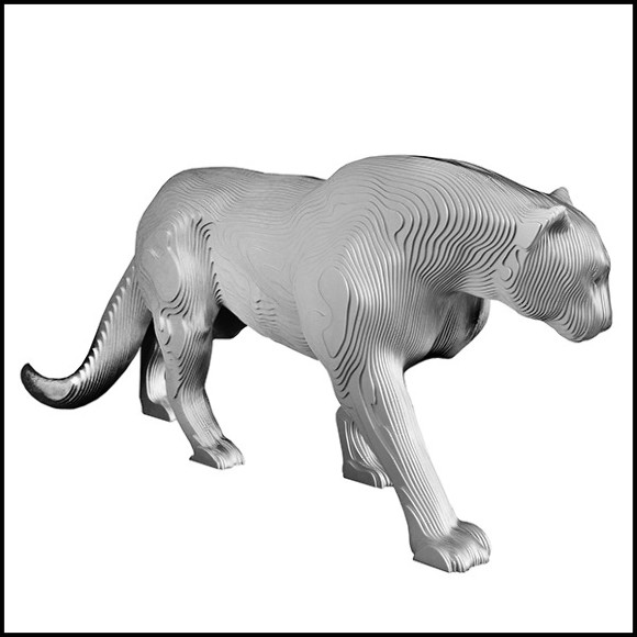 Sculpture panther aluminium plates PC-Panther Polished