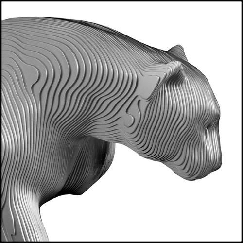 Sculpture panther aluminium plates PC-Panther Polished