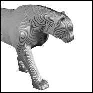 Sculpture panthère en couches d'aluminium PC-Panther Polished