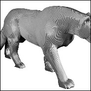 Sculpture panthère en couches d'aluminium PC-Panther Polished