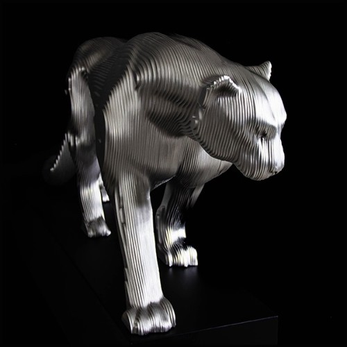 Sculpture panther aluminium plates PC-Panther Polished