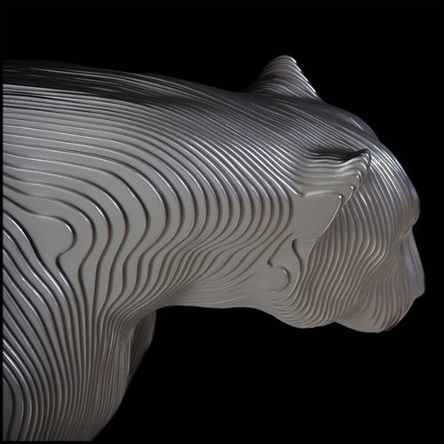 Sculpture panther aluminium plates PC-Panther Polished