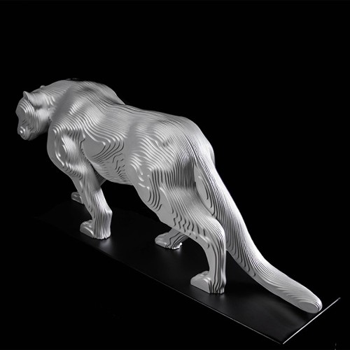 Sculpture panther aluminium plates PC-Panther Polished