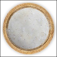 Mirror solid brass antique finish 145-Round Pilgrim