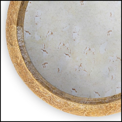 Mirror solid brass antique finish 145-Round Pilgrim