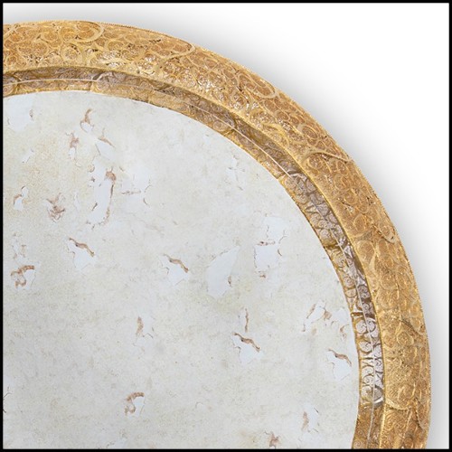 Mirror solid brass antique finish 145-Round Pilgrim