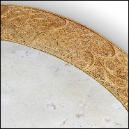 Mirror solid brass antique finish 145-Round Pilgrim