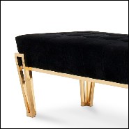 Banc en laiton massif et velours noir 164-Williams