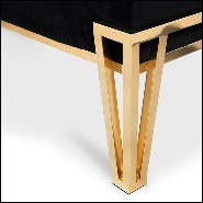 Banc en laiton massif et velours noir 164-Williams