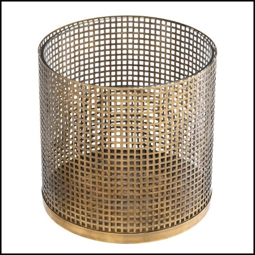 Candle Jar in vintage brass finish 24-Sterling