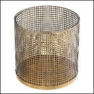 Candle Jar in vintage brass finish 24-Sterling