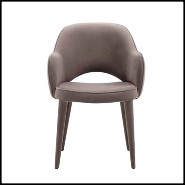 Dining Chair Warm Grey Velvet 36-Xanthe