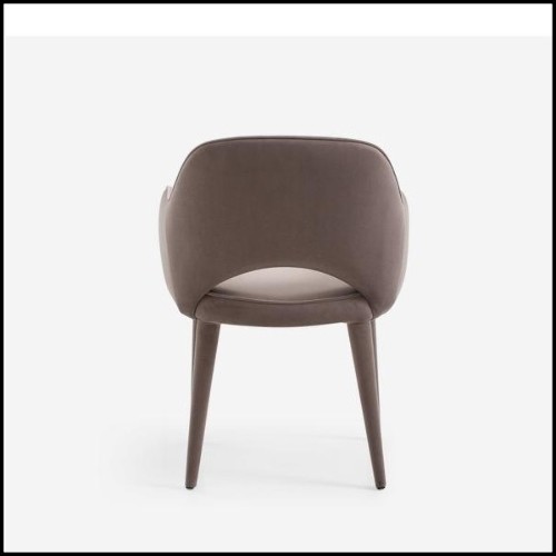 Dining Chair Warm Grey Velvet 36-Xanthe