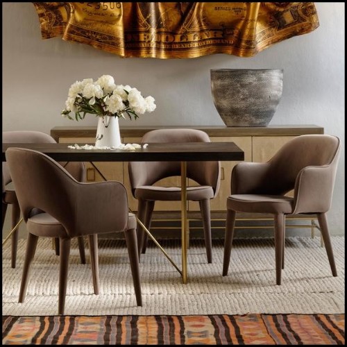 Chaise Velours Gris Chaud 36-Xanthe