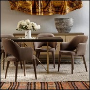 Dining Chair Warm Grey Velvet 36-Xanthe