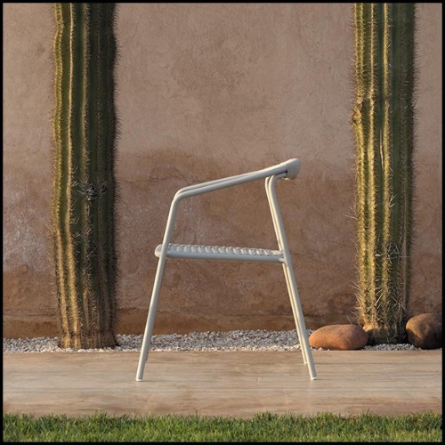 Chaise d'extérieur Cordage Poivre 48-Duo