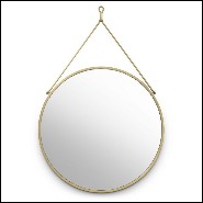 Mirror vintage style brushed brass finish 24-Morongo
