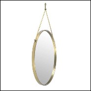 Mirror vintage style brushed brass finish 24-Morongo