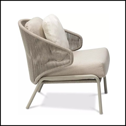 Armchair in rope and PCSTS 48 Radius Pepper
