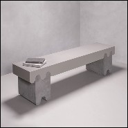 Bench in leather 189-Liguria Grey