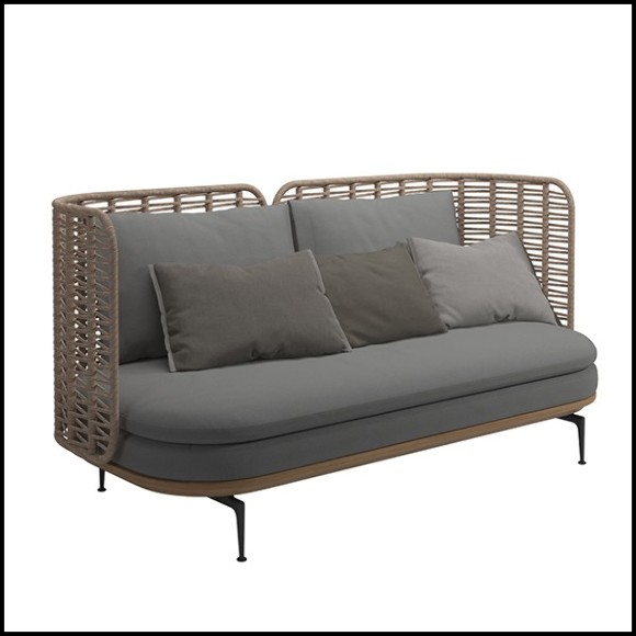 Outdoor Sofa woven wicker 45-Mistral