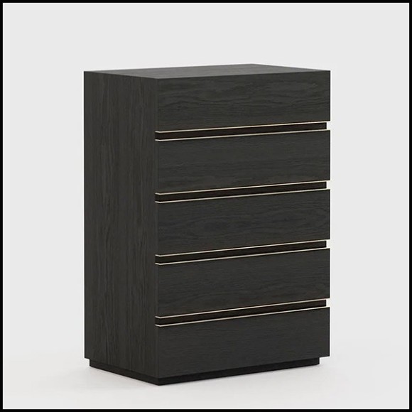 Chest of drawers 174-Clark Black Ash High