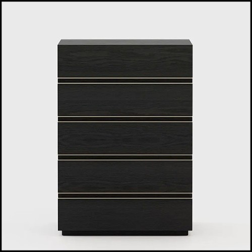 Chest of drawers 174-Clark Black Ash High