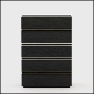 Chest of drawers 174-Clark Black Ash High