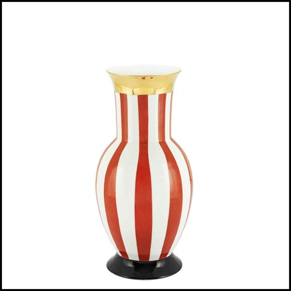 Vase en porcelaine 162-Golden Red Medium