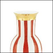 Vase in porcelain 162-Golden Red Medium