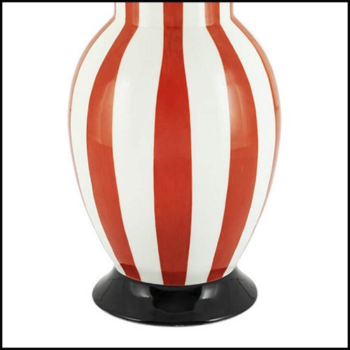 Vase in porcelain 162-Golden Red Medium
