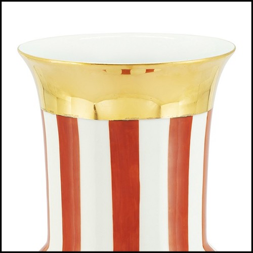 Vase en porcelaine 162-Golden Red Medium