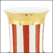 Vase en porcelaine 162-Golden Red Medium