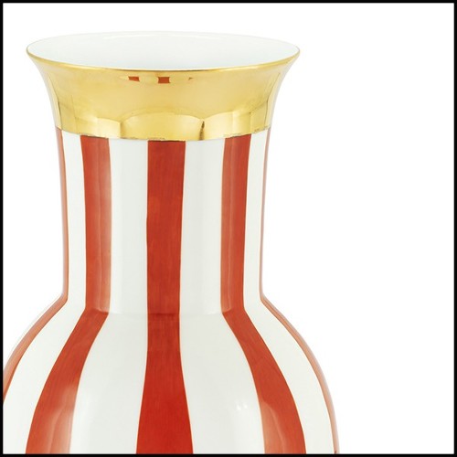 Vase en porcelaine 162-Golden Red Medium