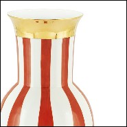 Vase en porcelaine 162-Golden Red Medium
