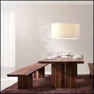 Banc en noyer massif avec bords d'assise arrondis 154-Theos