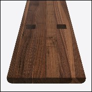 Banc en noyer massif avec bords d'assise arrondis 154-Theos