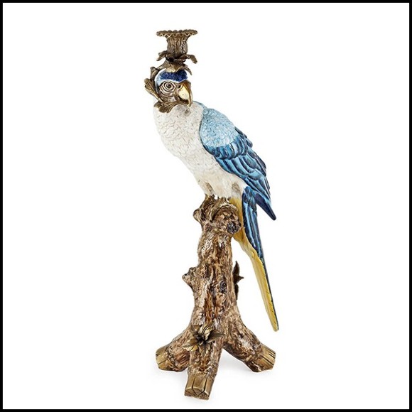 Candleholder 162-Blue Parrot