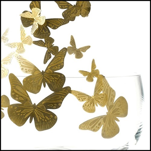 Crystal glass bowl 107-Butterfly