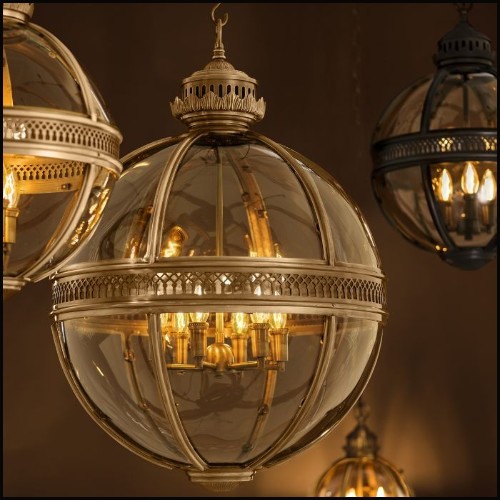 Suspension 24 - Residential - Brass finish lamp - Pacific Compagnie.