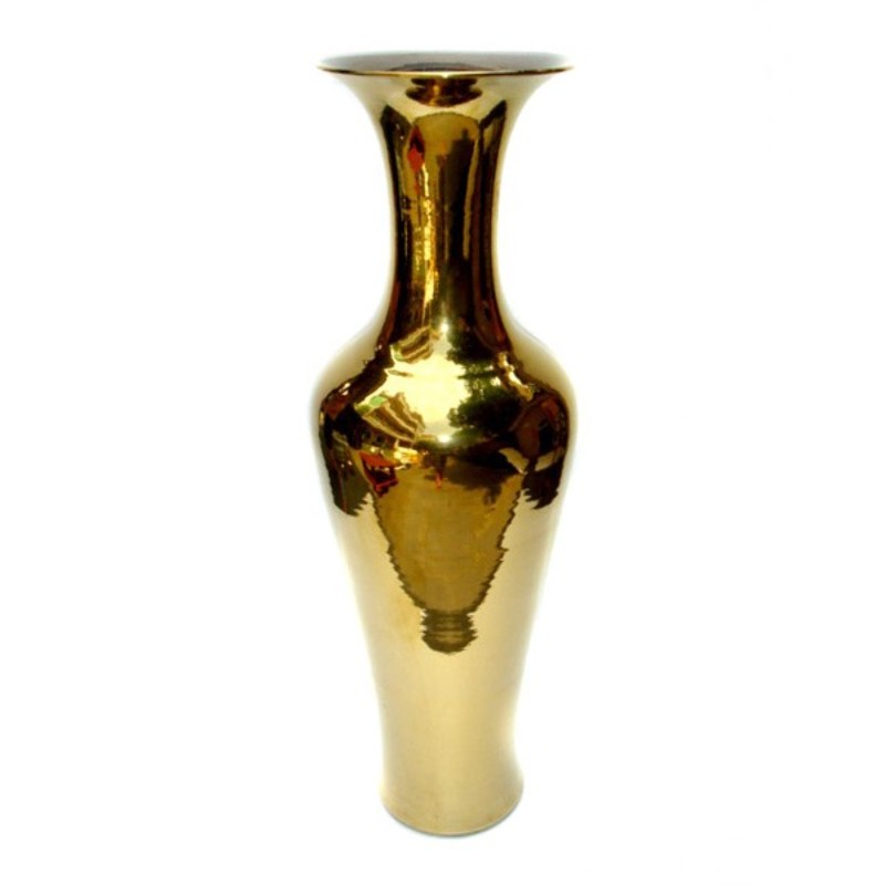 Vase 38-Porcelain Gold