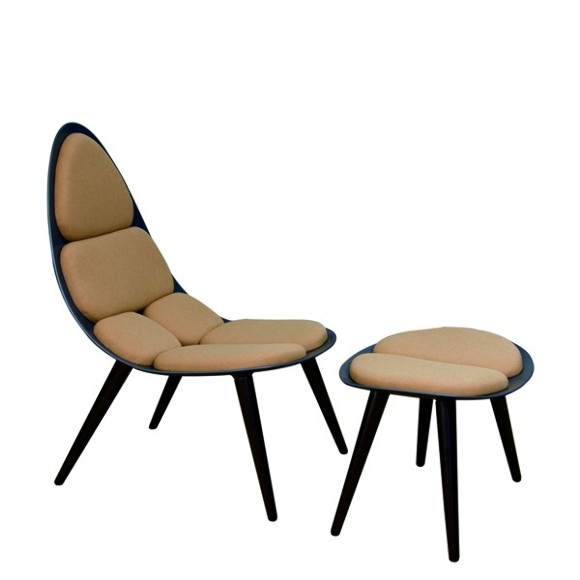 Fauteuil 140 - Vadim - Armchair with solid wood structure, elegant home decor - Pacific Compagnie.