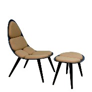 Fauteuil 140 - Vadim - Armchair with solid wood structure, elegant home decor - Pacific Compagnie.