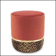 Stool 162- Coral Panther