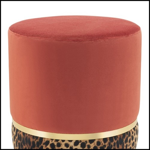 Stool 162- Coral Panther