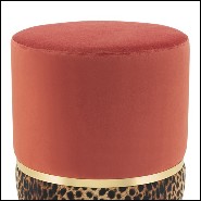 Stool 162- Coral Panther