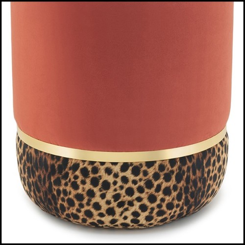 Stool 162- Coral Panther